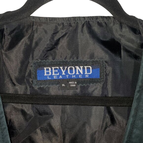 Beyond Leather Suede Vest Waistcoat Men's XL Black Western Rockabilly Steampunk - Picture 4 of 5